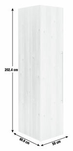 Atlas 1 Door Wardrobe - Oak (B Grade)