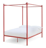 Akari 4 Poster Double Metal Bed Frame - Red | Maximum minimalism sleep space