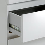 Home Jenson 3 Door Mirror Wardrobe - Matte White | Organizer Bedroom Furniture