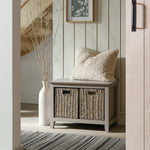 Willow Shoe Storage Bench - Grey