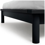 Akio Double Wooden Platform Bed Frame - Black | minimalist bed frame