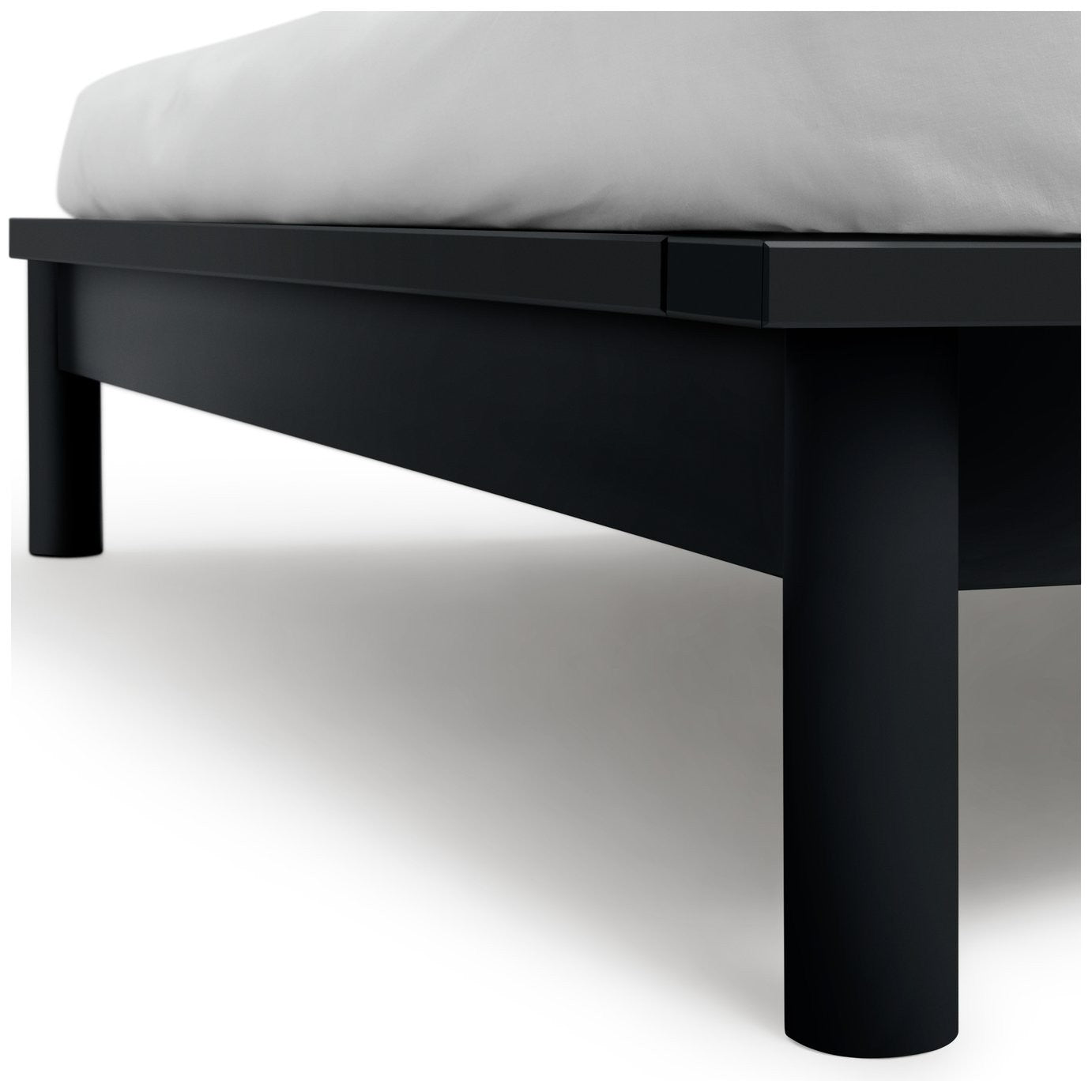 Akio Double Wooden Platform Bed Frame - Black | minimalist bed frame