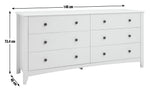 Minato 6 Drawer Chest - White | Modern Everyday Storage