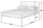 Home Avalon Double Metal Bed Frame - Black | Sturdy Durable 4FT6 Bed Frame