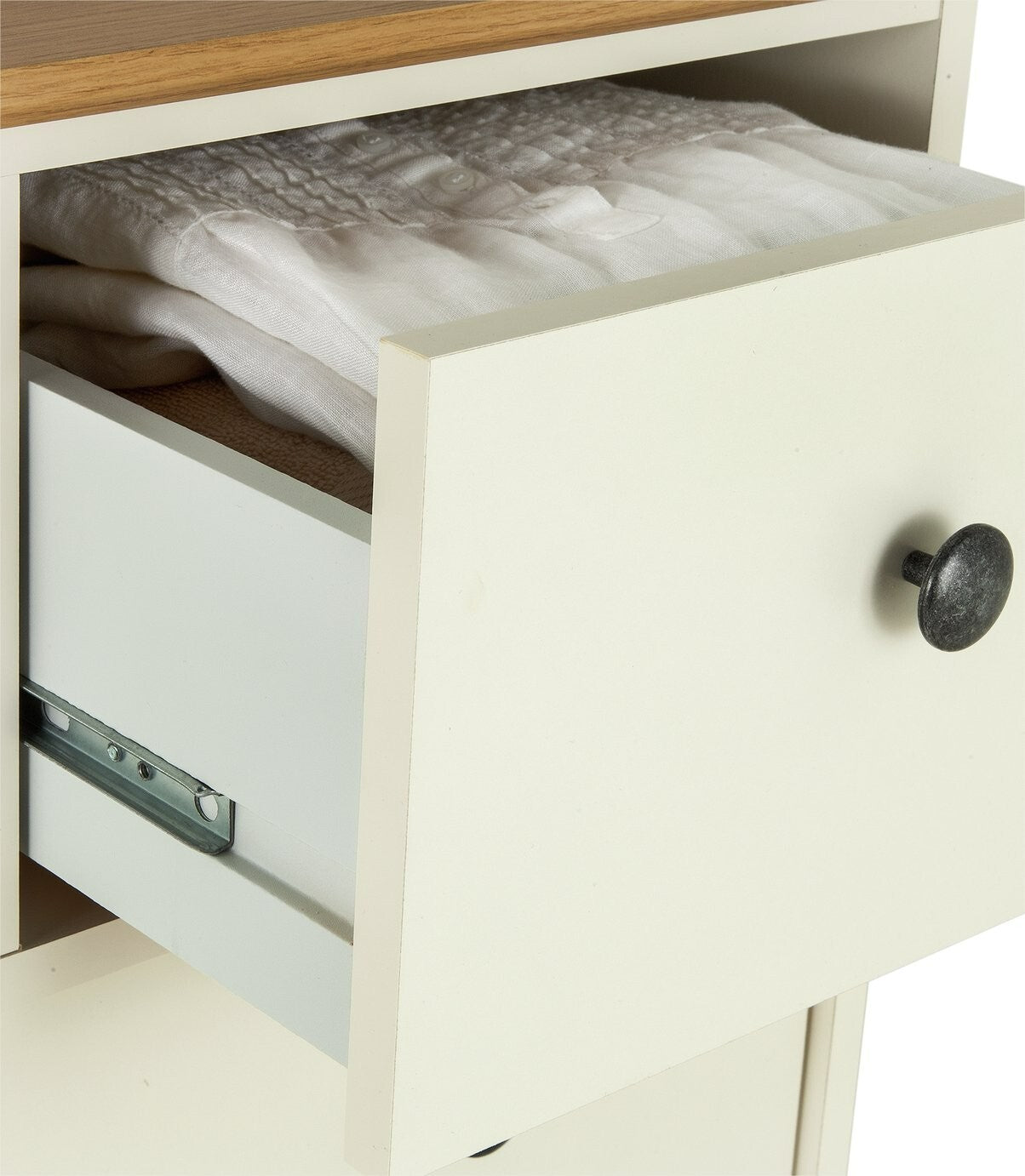 Kensington 5 Drawer Chest - Oak & Ivory