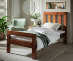 Home Chile Single Wooden Bed Frame - Dark Wood | Practical Night Comfort