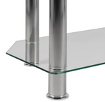 Matrix Glass Corner TV Unit - Clear & Chrome