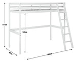 Kaycie High Sleeper Bed Single Bed Frame - White | Space Saving Design