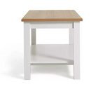 Winchester Coffee Table - White | Modern Living Room Table with Storage Shelf