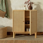 Simone 2 Door Shoe Storage Cabinet - Oak