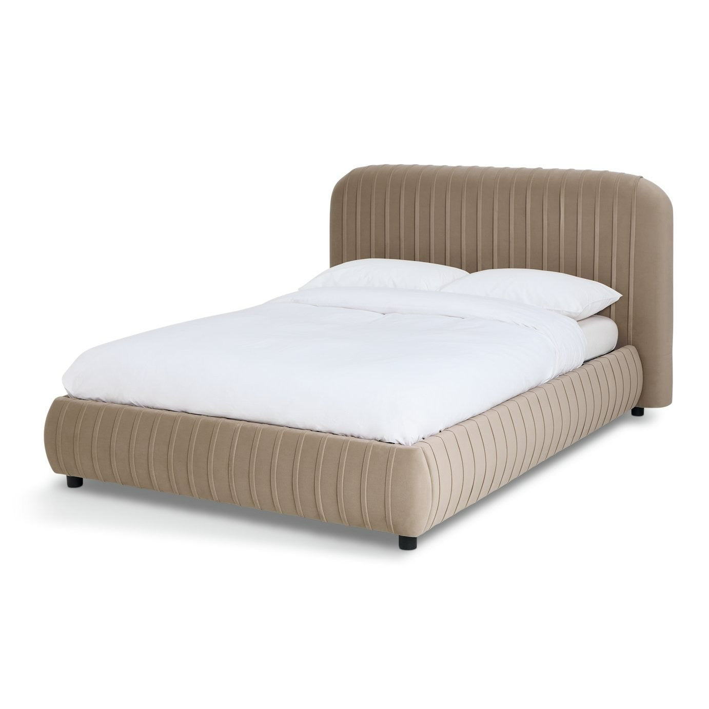 Beatrix Double End Lift Ottoman Bed - Mink | Elegant Home Arrangement