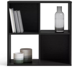 Home Squares 4 Cube Storage Unit Black | Cube Shelving Storage Furniture