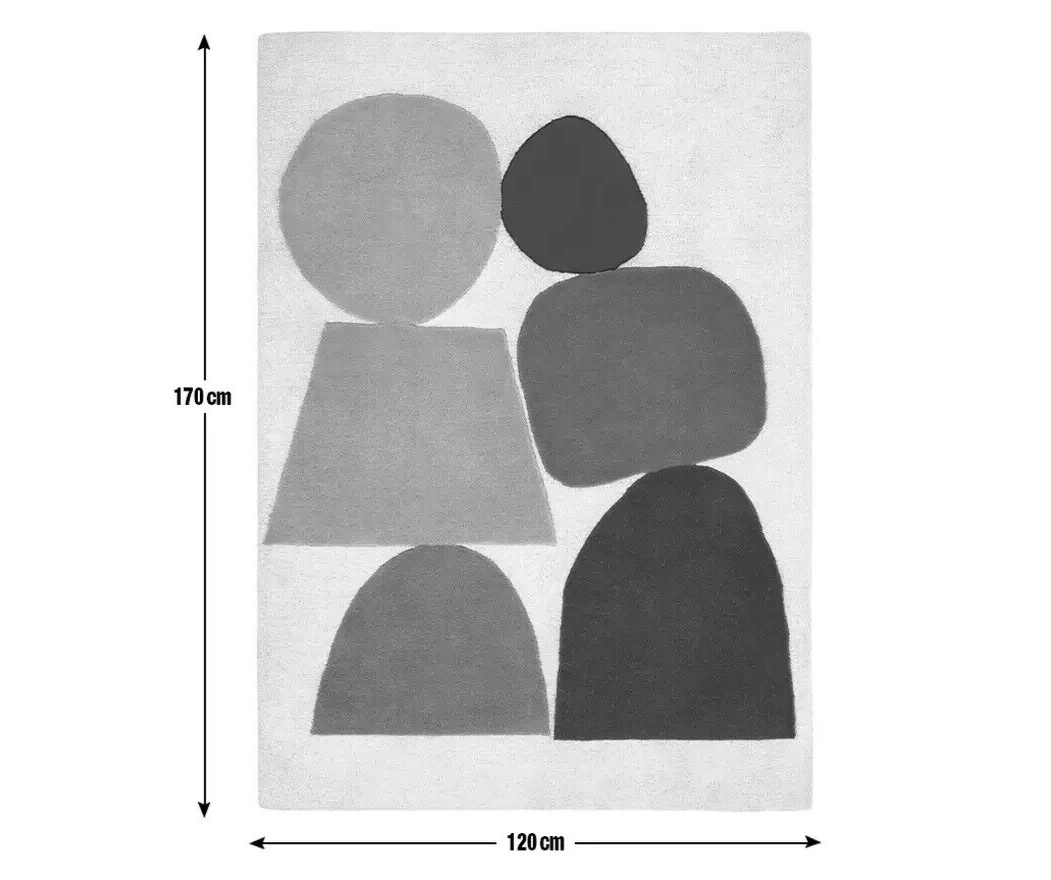 Habitat Geometric Cut Pile Rug - 120X170cm - Multicoloured