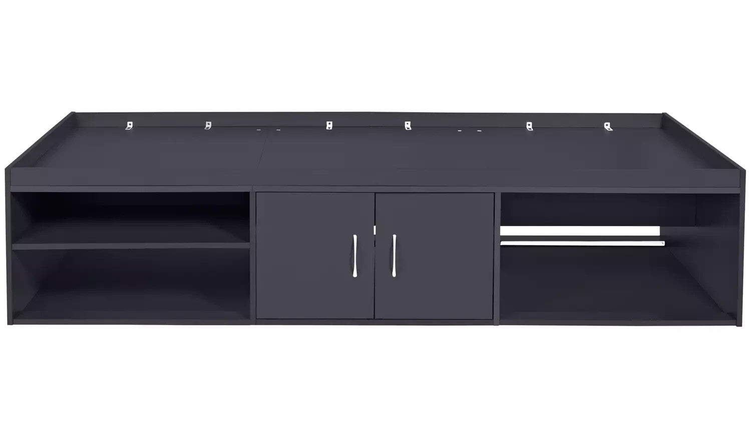 Freddie Cabin Bed Frame - Anthracite | Grey Kids Storage Bed Frame with Drawers