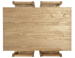 Home Raye Light Wood Dining Table & 4 Light Wood Chairs | Modern Dining Set