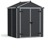 Palram Canopia Rubicon Plastic Grey Garden Shed - 6 x 5ft