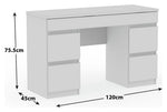 Habitat Jenson 5 Drawer Dressing Table - Matt White ( B Grade 51572 - 51578 )