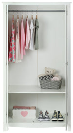 Mia 2 Door Wardrobe - White | Charming Clothing Organization