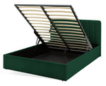 Home Pandora Kingsize End Lift Ottoman Bed - Green | lift-up storage bed