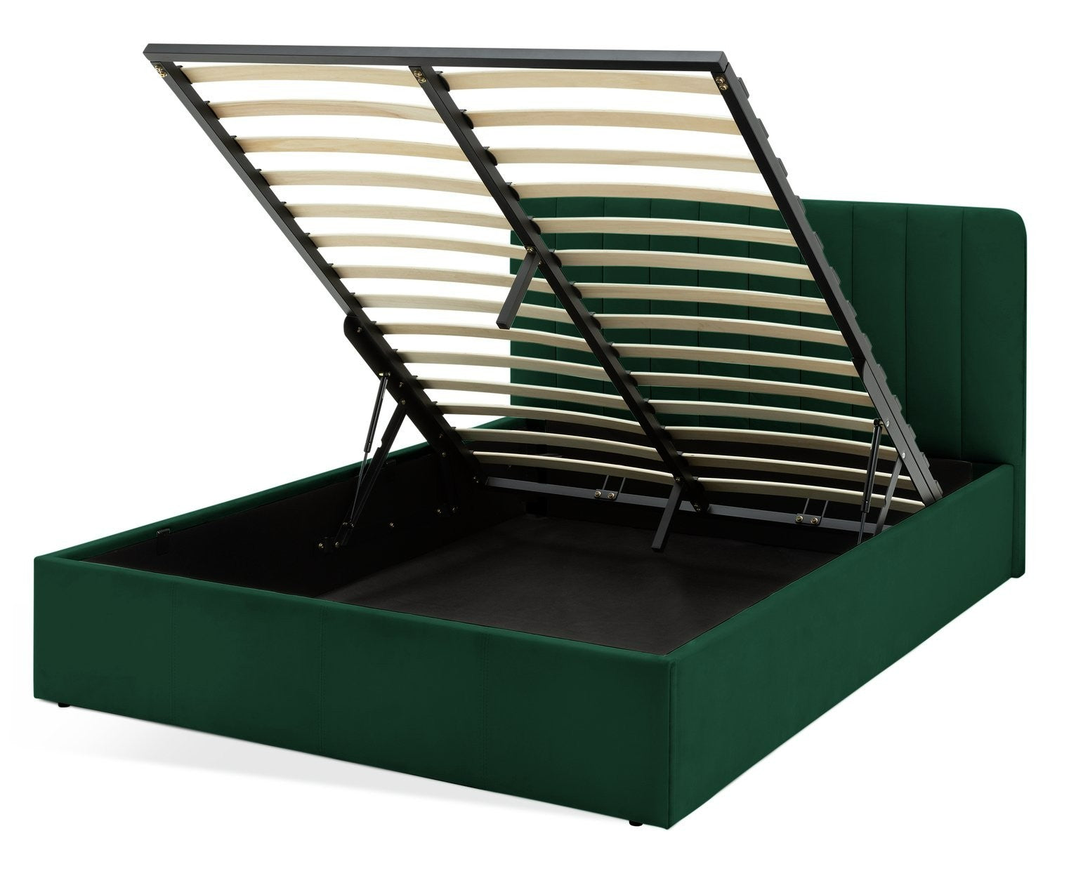Home Pandora Kingsize End Lift Ottoman Bed - Green | lift-up storage bed
