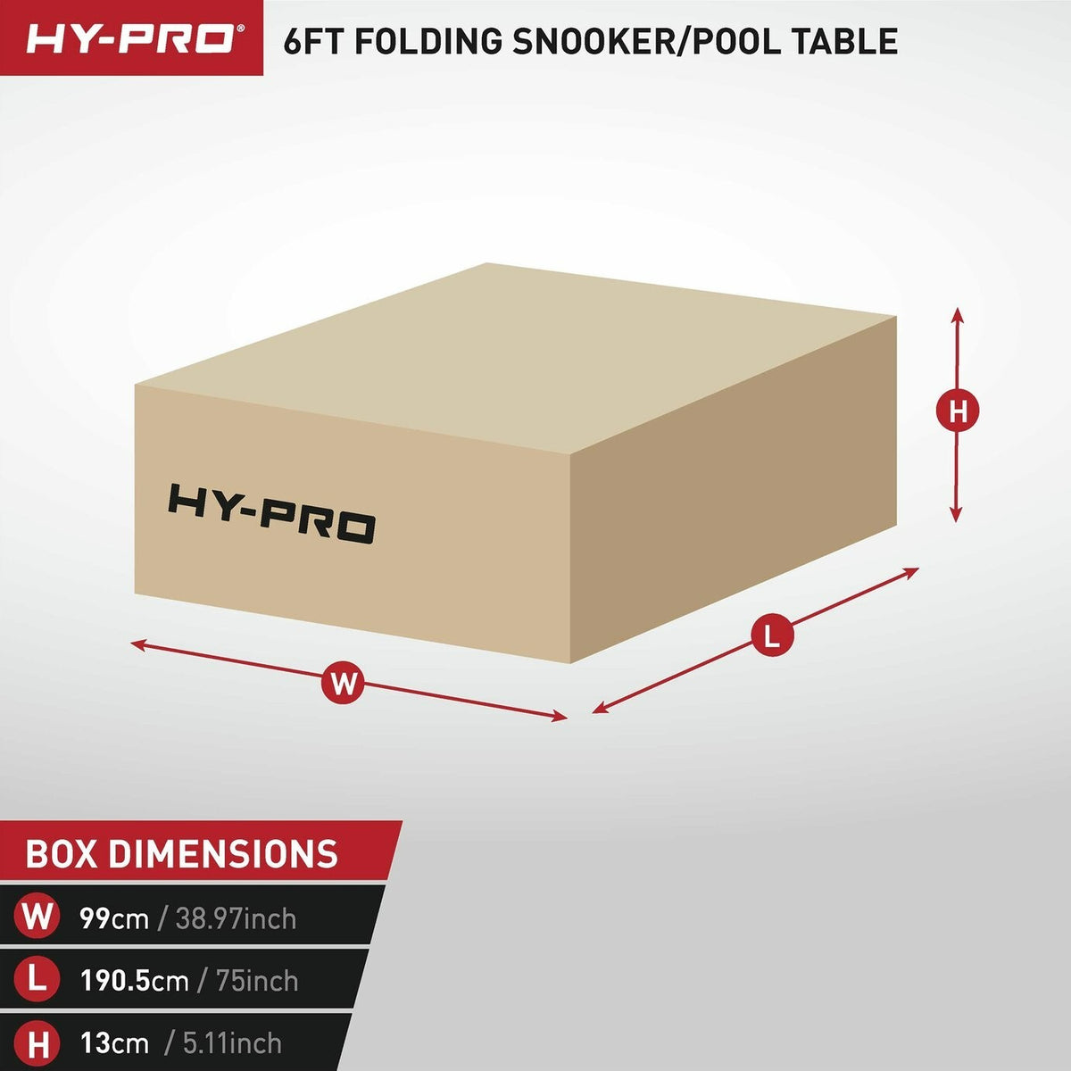 Hy-Pro 6ft Folding Snooker and Pool Table - Oak (B Grade 1058)