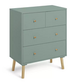 Otto 4 Drawer Chest Sage Green Storage Organiser Bedroom Furniture