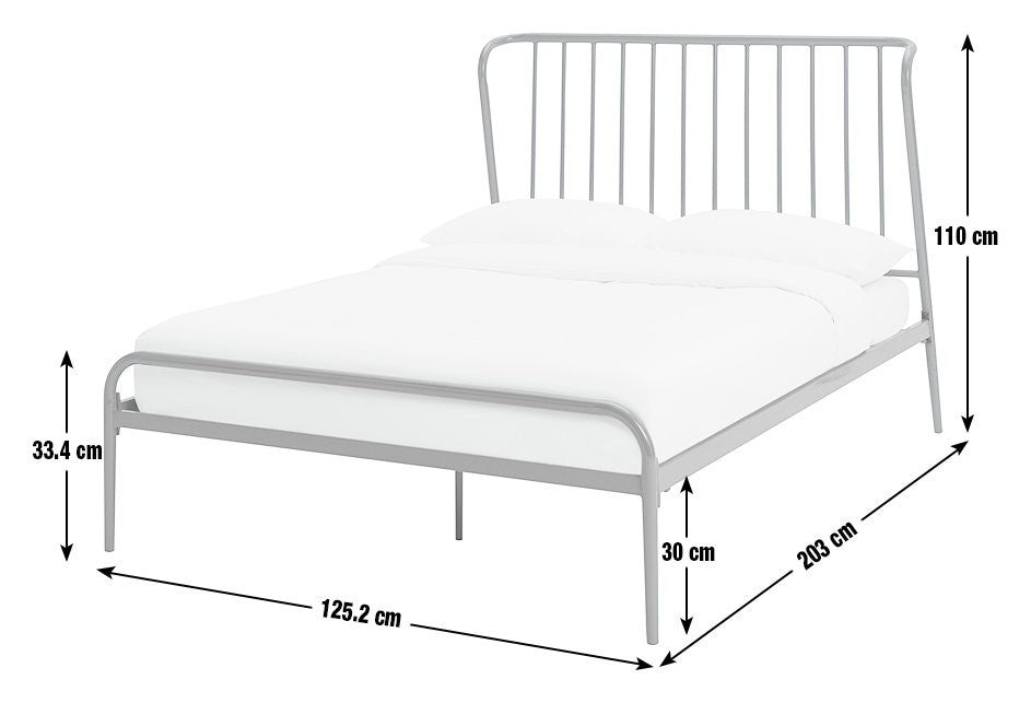 Kanso Small Double Metal Bed Frame - Blue | A statement piece of bedroom