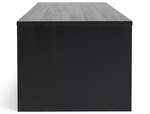 Home Squares 1 Drawer TV Unit - Black | Black TV Stand Cabinet Oak Effect Media