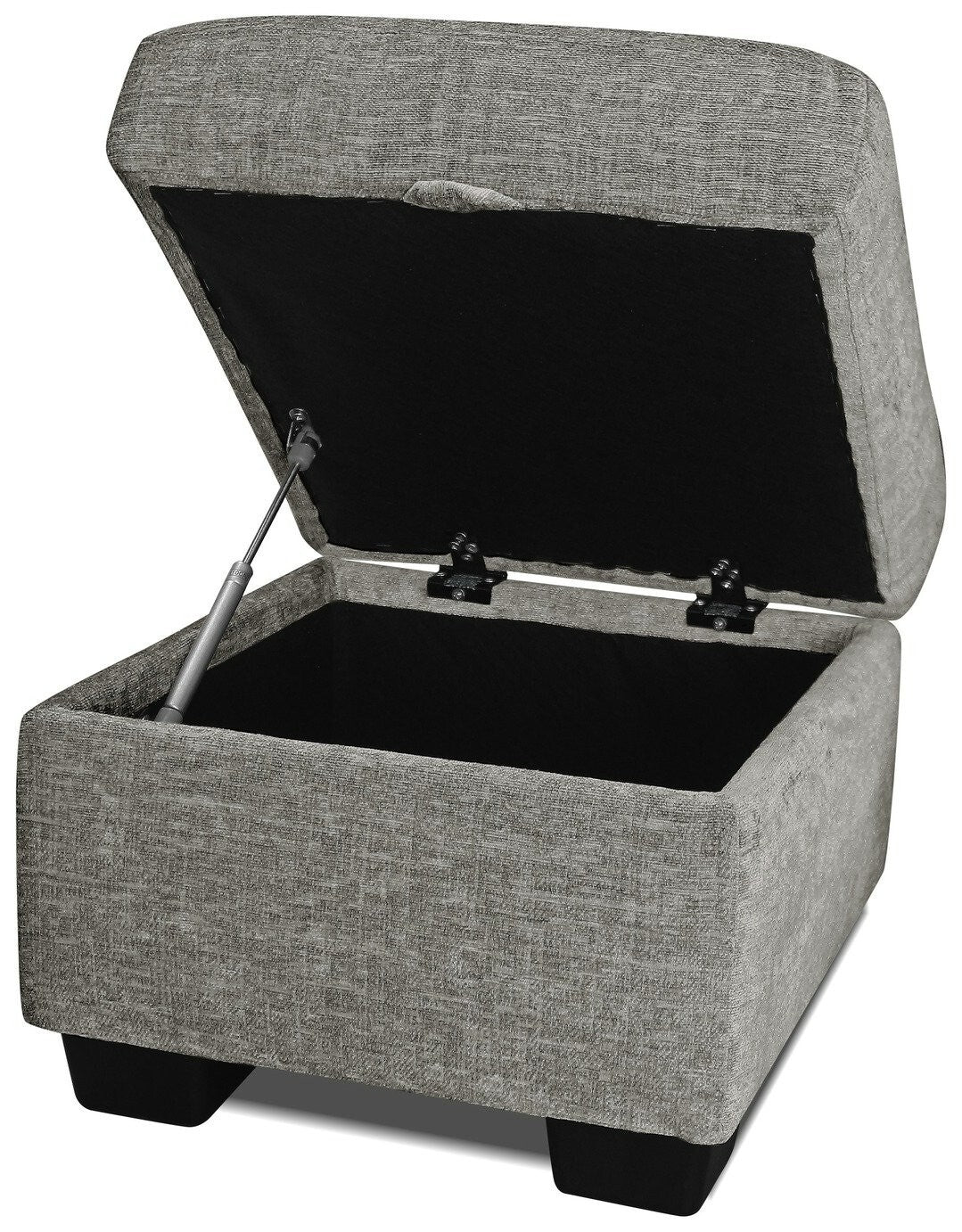 Taylor Fabric storage footstool - Grey