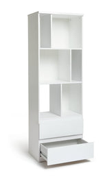 Home Jenson Narrow Bookcase - White Gloss | Slim Home Storage