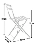 Habitat Eve 4 Folding Metal Garden Chairs - Orange