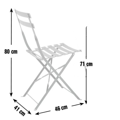 Habitat Eve 4 Folding Metal Garden Chairs - Orange