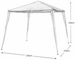 Home 2.7m x 2.7m Garden Gazebo - Green | Outdoor Patio Canopy Tent for Parties