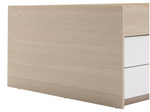 Malibu Storage Cabin Bed White & Acacia | Kids Bedroom Bed with Storage