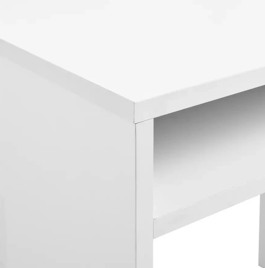 Home Pepper 2 Drawers Large Office Desk - White
