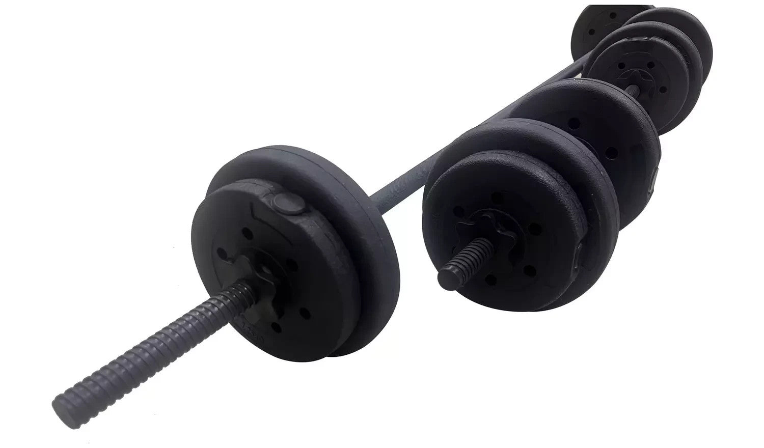 Opti Vinyl Dumbbell and Barbell Set 25kg | Strength Training Weights Home Gym