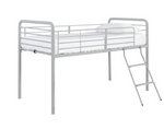 Jo Mid Sleeper Metal Bed Frame - Silver