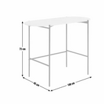 Home Jules Marble Style Office Desk White | Modern Home Office Desk Table