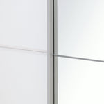 Holsted Half Mirror 120cm Sliding Wardrobe -White | Space-saving white wardrobe