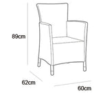 Keter Iowa 2 Seater Rattan Effect Garden Bistro Set Cream | Outdoor Patio Set