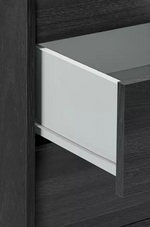 Malibu Modern 7 Drawer Chest Of Drawers Storage Cabinet - Black Brown Effect