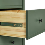 Brooklyn 1 Door 5 Drawer Short Wardrobe - Sage Green | Short wardrobe