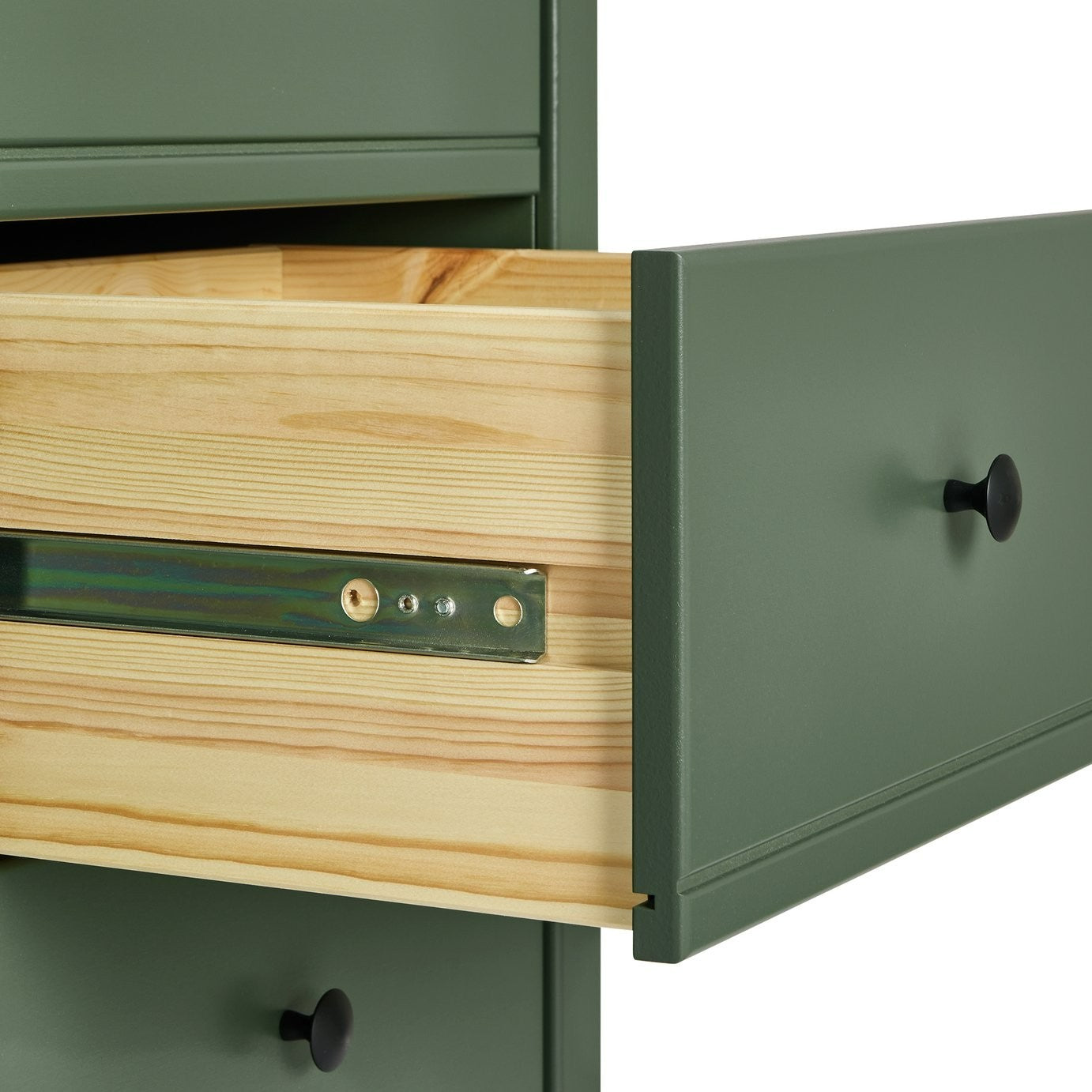 Brooklyn 1 Door 5 Drawer Short Wardrobe - Sage Green | Short wardrobe