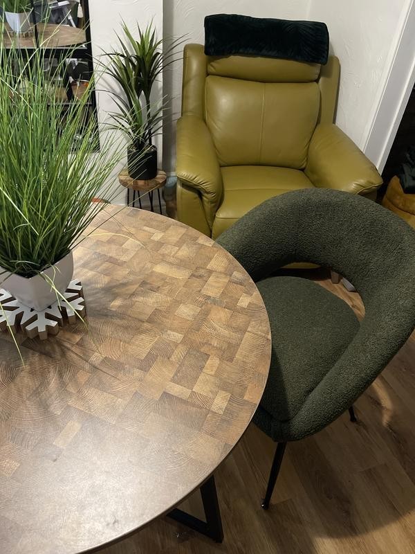 Home Hermione Boucle Chair Green | Accent Living Room Armchair