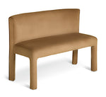 Bastian Velvet Dining Bench - Natural | Soft Upholstered Comfort