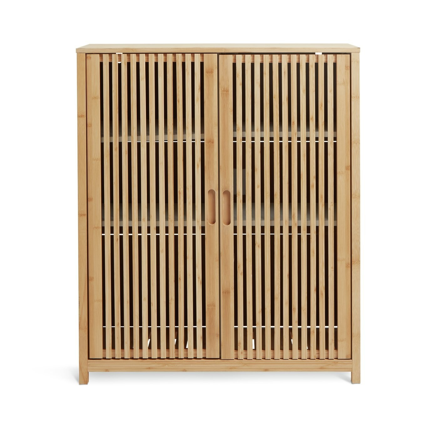 Eave 2 Door Bamboo Cabinet - Natural | Multi-purpose storage cabinet