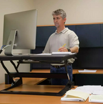 ProperAV Two-Tier Stand-Up Desk Workstation - Black ( B Grade 19232 )