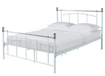 Yani Kingsize Metal Bed Frame - White With Kingsize 1000 Pocket Sprung Mattress
