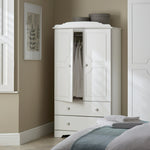 Home Nordic 2 Door 2 Drawer Wardrobe - White | Scandinavian Interior Style