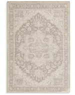 Vintage Effect Neutral Rug | 160x230cm | Vintage Living Room Bedroom Area Rug Ca